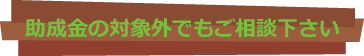 助成金の対象外でもご相談下さい
